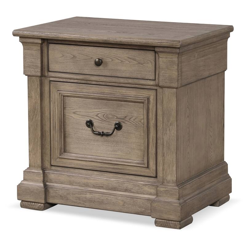 Furniture of America Wacine 4-Piece Weathered Grey Wood Panel Bedroom Set