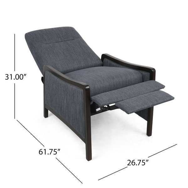 dimension image slide 4 of 8, Veatch Contemporary Upholstered Pushback Recliner by Christopher Knight Home