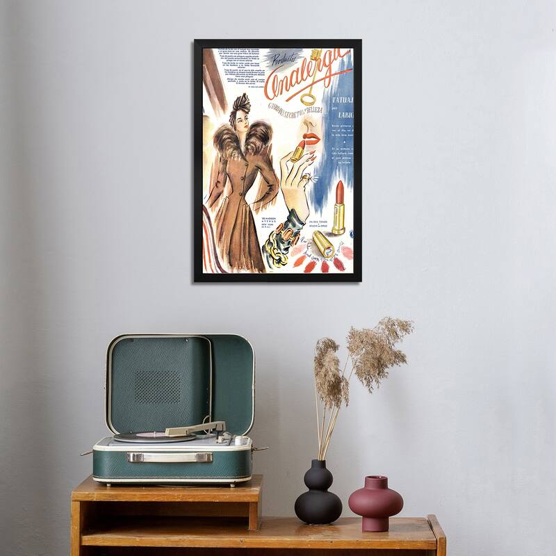1930s Lipstick Magazine Advert Premium Framed Poster by The Advertising Archives