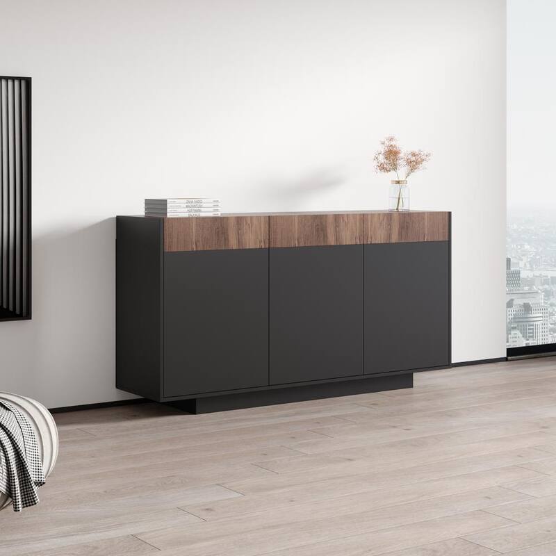 Meble Furniture Haopsa Sideboard Buffet Credenza 62.9W x 15.8D x 33.3H Modern European
