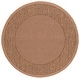 preview thumbnail 103 of 133, SAFAVIEH Courtyard Sherrie Border Indoor/ Outdoor Waterproof Patio Backyard Rug 6'7" Round - Natural/Gold