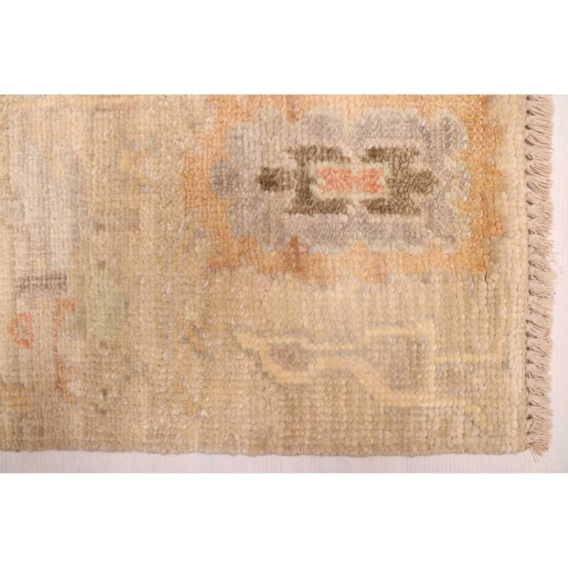 ECARPETGALLERY Hand-knotted Kavya Oushak Beige Wool Rug - 9'1 x 12'1