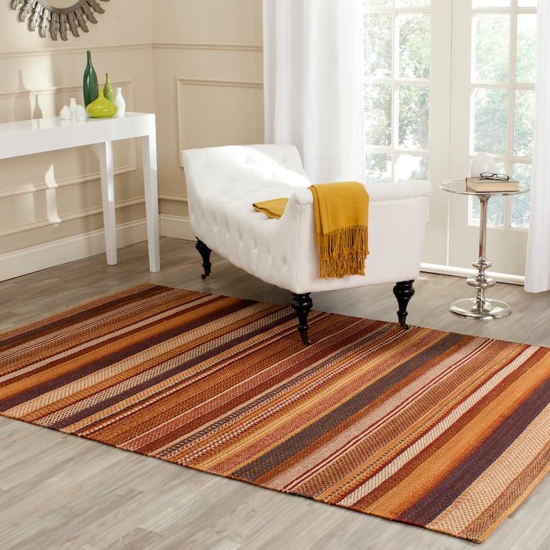 SAFAVIEH Handmade Flatweave Kilim Pena Wool Rug - 8' x 10' - Rust