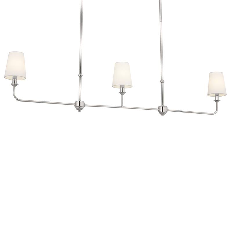 Kichler Lighting Pallas 3 Light Polished Nickel Linear Chandelier - 48.25