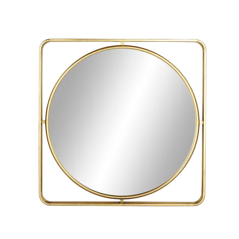 Metal Wall Mirror - Gold - Roche River Decor - 4"W x 34"L x 34"H