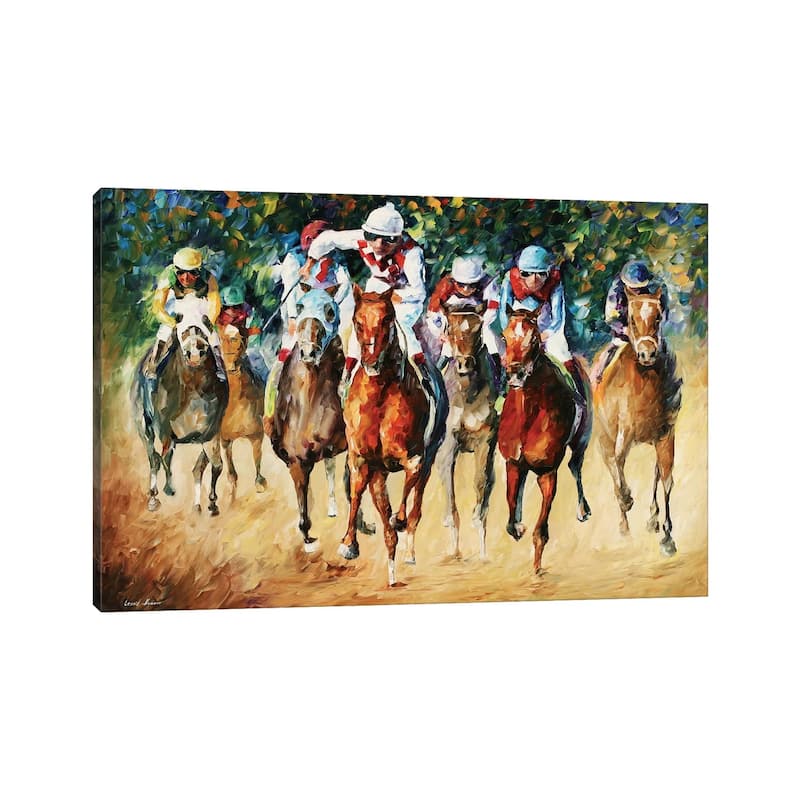 iCanvas "Horse Race" by Leonid Afremov Canvas Print
