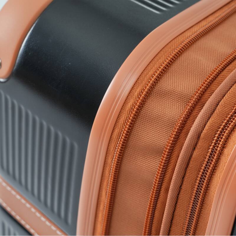 3 Piece Hardside Lightweight Luggage Sets with Double Spinner 8 Wheels and TSA Lock