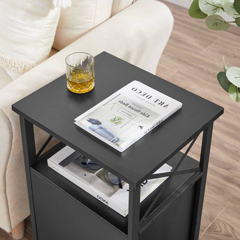 VECELO Modern Nightstands with Storage Cabinet, Nightstands Set of 2