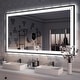 preview thumbnail 35 of 49, Extra Large Black Frame LED Bathroom Vanity Mirror with 3 Years Warranty and UL Certified 55x30