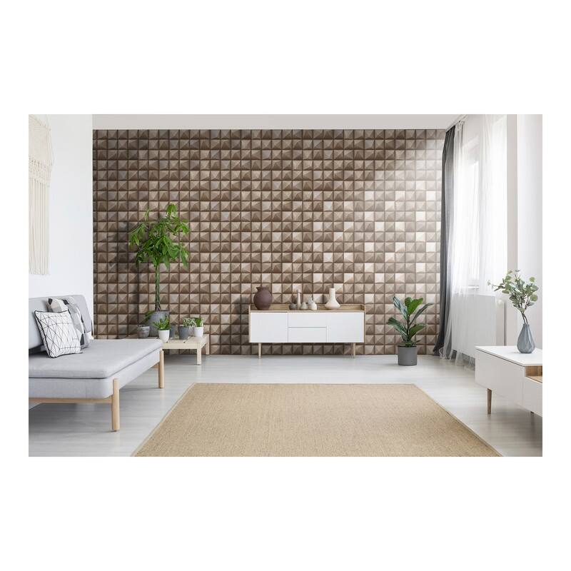 Advantage Dax Copper 3D Geometric Wallpaper - 20.9 x 396 x 0.025