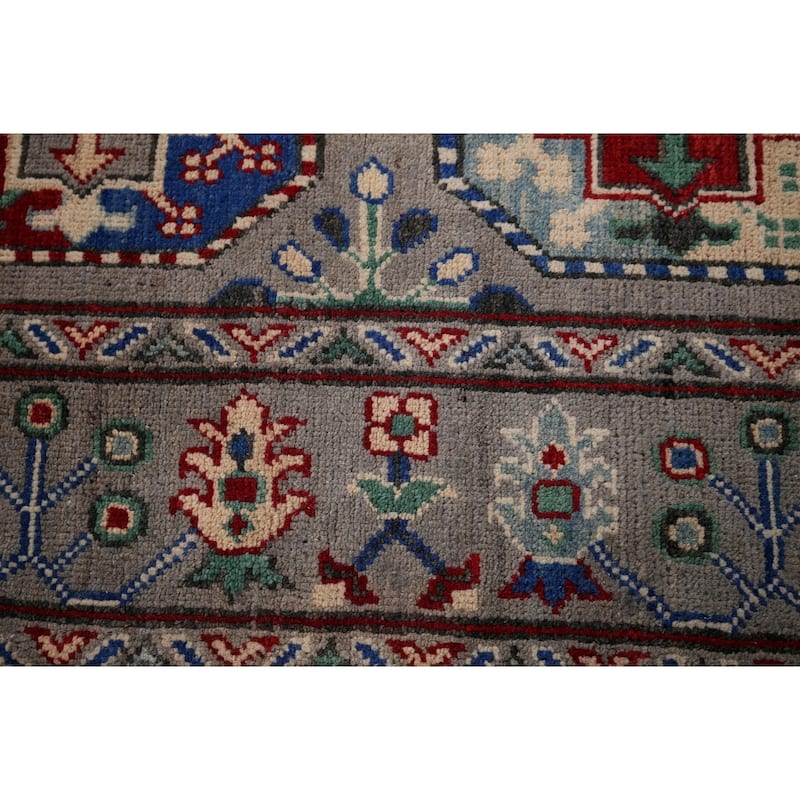 Kazak Oriental Runner Rug Handmade Hallway Wool Carpet - 2'6" x 12'9"