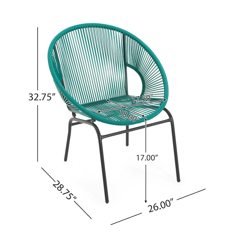 Nusa Outdoor Modern Rattan Club Chair (Set of 2) by Christopher Knight Home