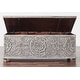 preview thumbnail 15 of 32, The Curated 17th Century Trunk Solid wood hand-carved 48" Coffee Table - 48 x 24 x 17 (H)