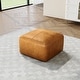 preview thumbnail 39 of 62, Elliot 22"/ 35"/ 43" W Modern Rectangular Genuine Leather Ottoman
