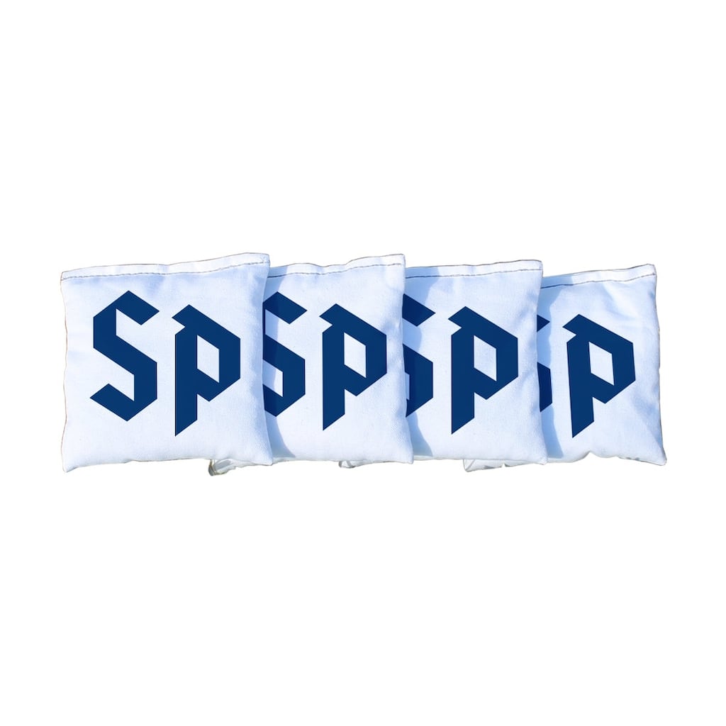 Saint Peters Peacocks White Cornhole Bags
