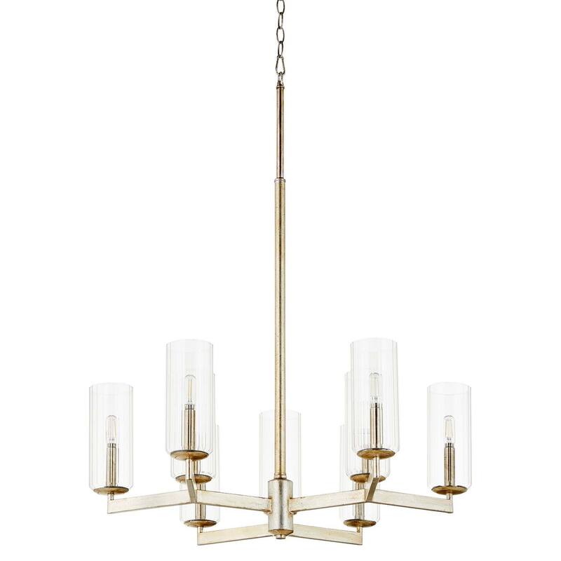 Quorum International 674-9 Merrick 9 Light 30" Wide Chandelier - Aged Silver Leaf