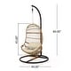 preview thumbnail 6 of 16, Christopher Knight Home - Sansa Outdoor/Indoor Wicker Hanging Basket Hammock Chair with Iron Stand & Water-Resistant Cushions