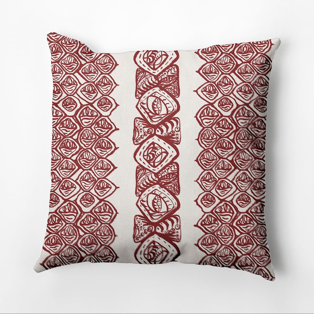 Central Comb Outdoor Pillow