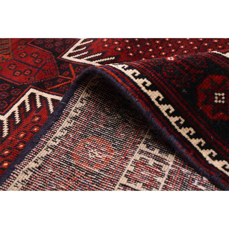 ECARPETGALLERY Hand-knotted Konya Anatolian Dark Red Wool Rug - 3'8 x 6'1