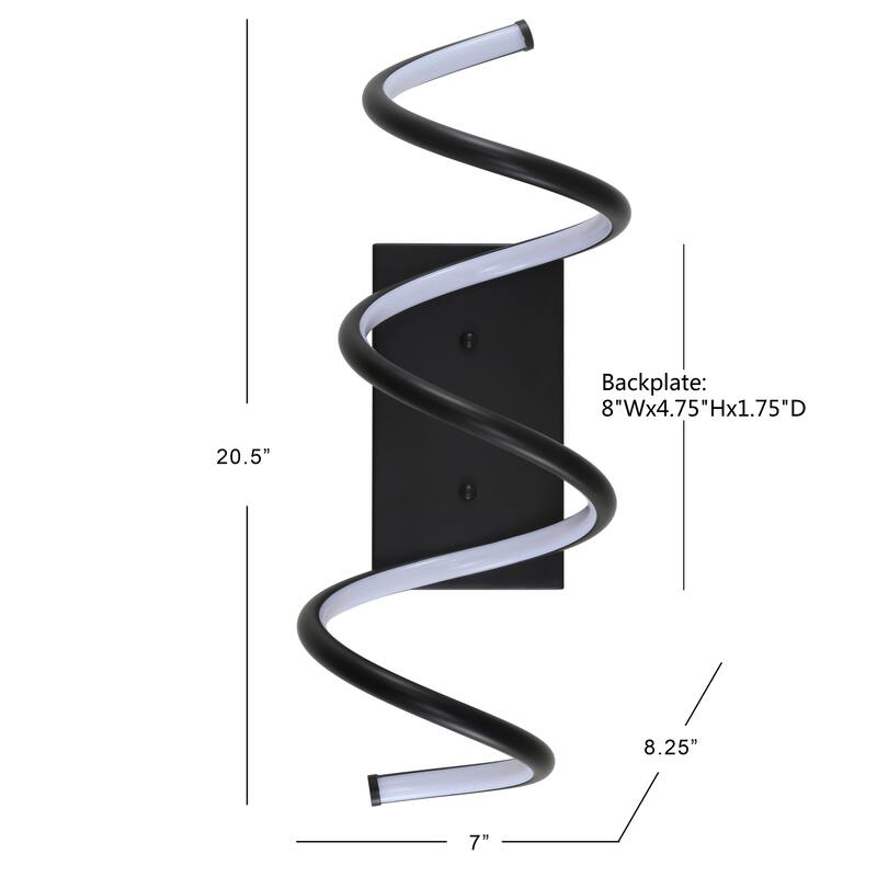 Draper Modern Metal Integrated LED Vanity Light Sconce, by JONATHAN Y