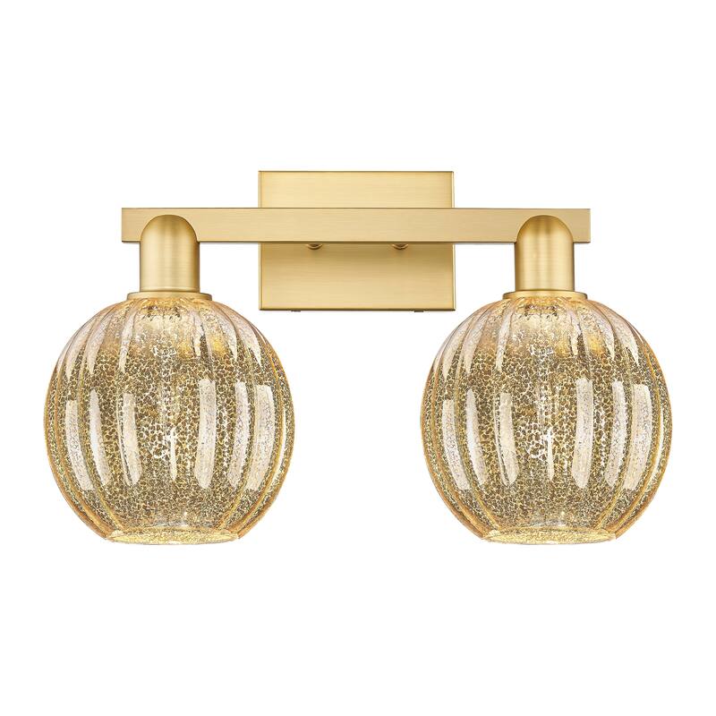 Innovations Lighting Downtown Urban - Preston - 2 Light 16" Globe Shade Bath Vanity Light