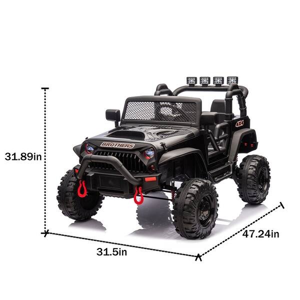 slide 2 of 80, 24V Electric Ride-On Car for Kids with Bluetooth, Suspension, and USB Music Black