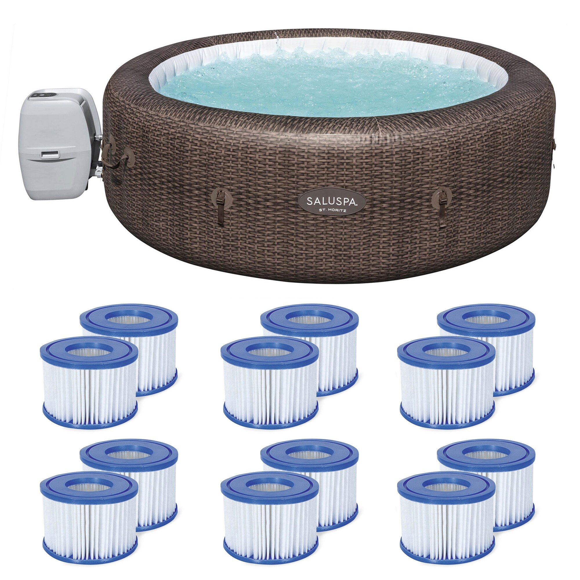 4 Pack Type VI Hot Tub Filters - Fits 90352e, 58323, 90427e, 4.2x3.1 Inch, Trilobal Fabric For Spa & Inflatable Pools