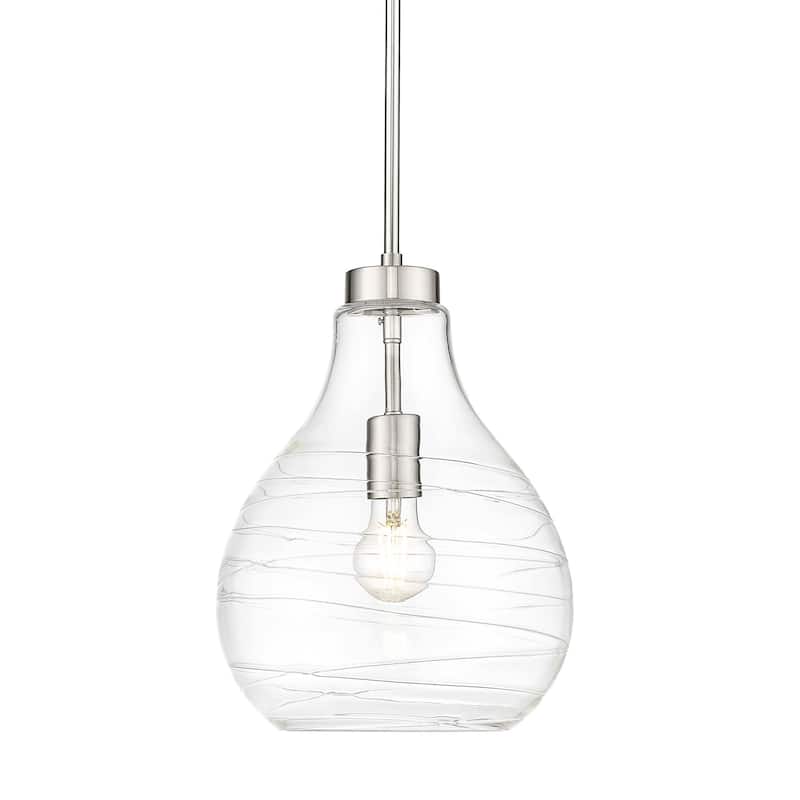 Z-Lite 496P10 Bon Air 10" Wide Pendant - Brushed Nickel