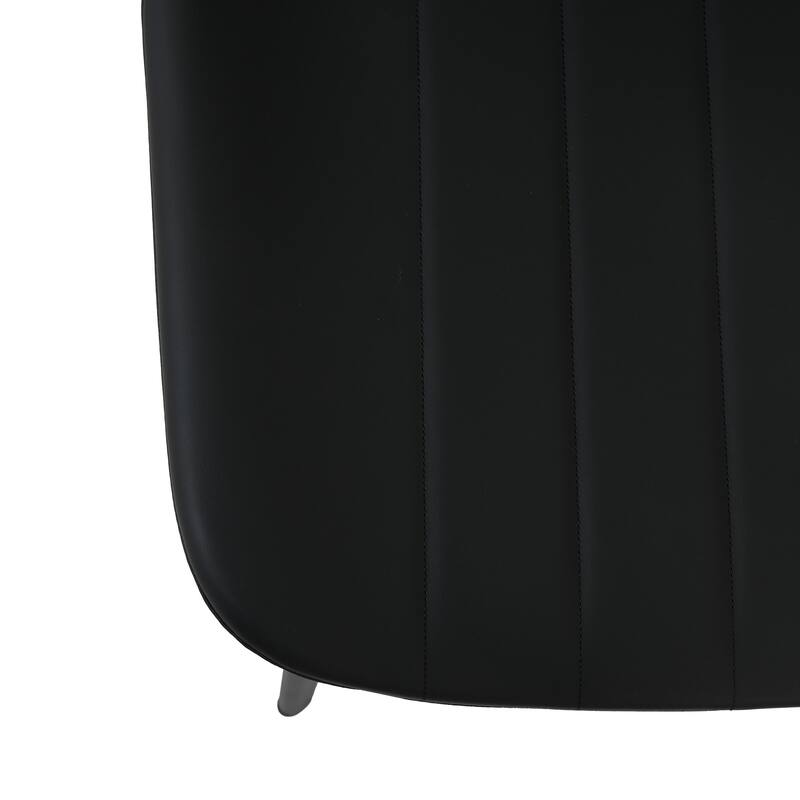 Faux Leather Upholstered Modern Dining Chairs Side Chair with Metal LegsSet of 2)