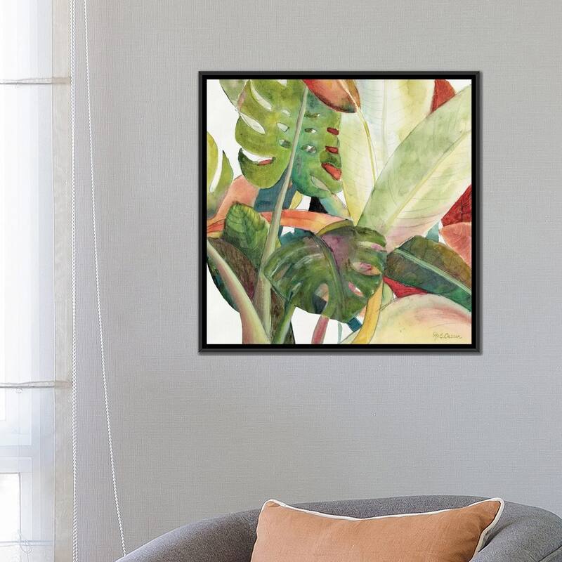 iCanvas "Tropical Lush Garden square I" by Marie Elaine Cusson Framed Canvas Print