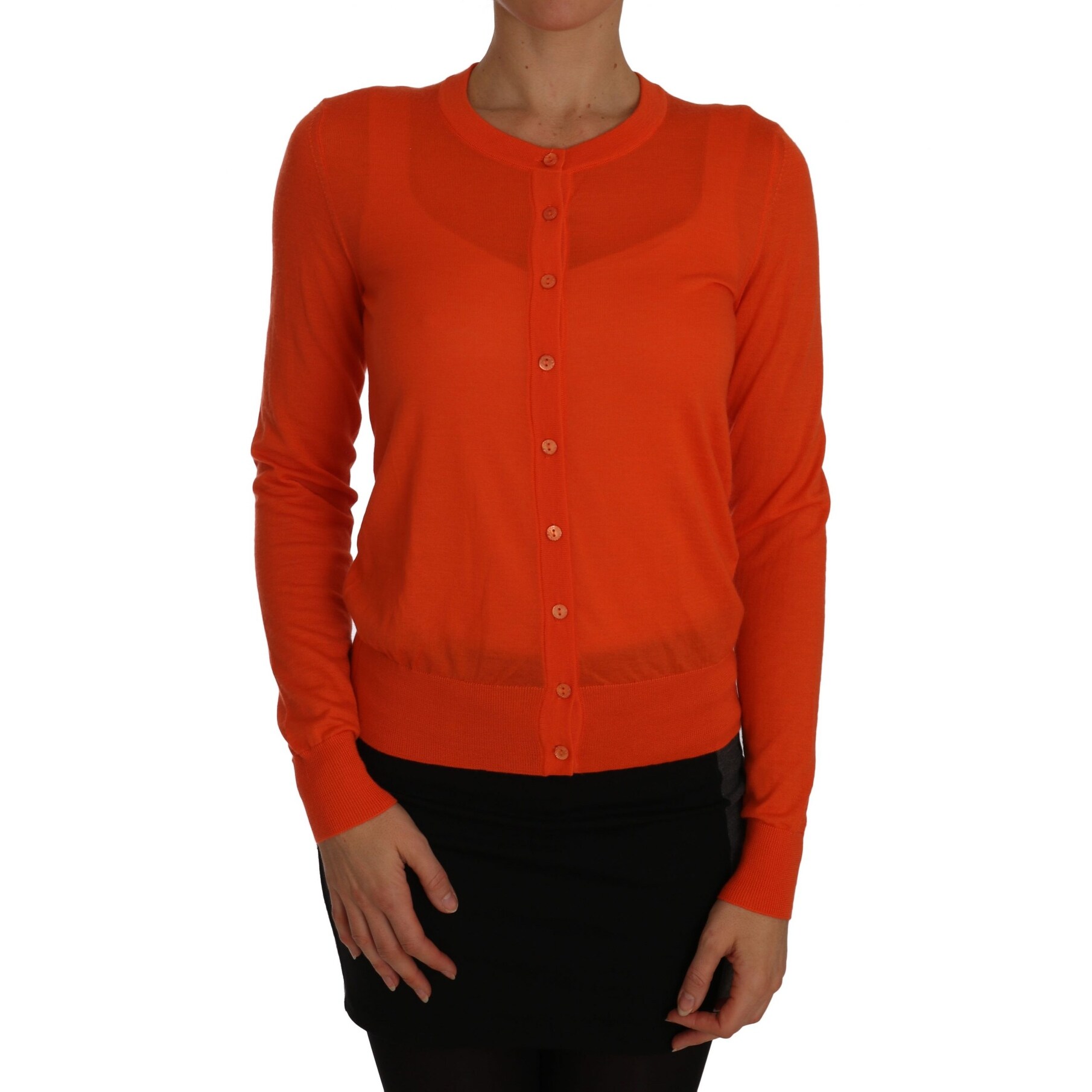 orange cardigan sweater womens