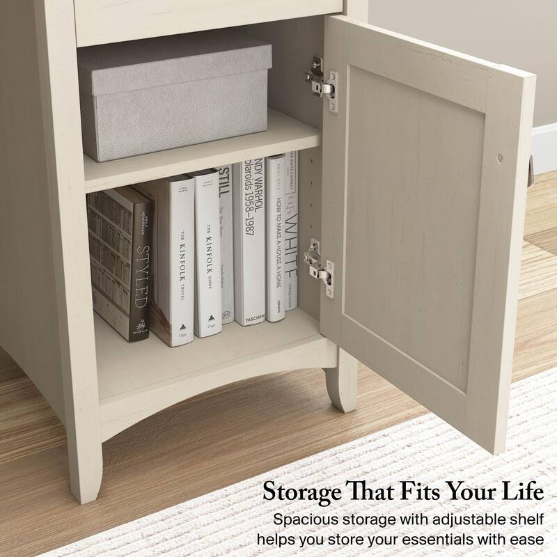 Bush Furniture Salinas 60W L Shaped Desk with Drawers and Storage