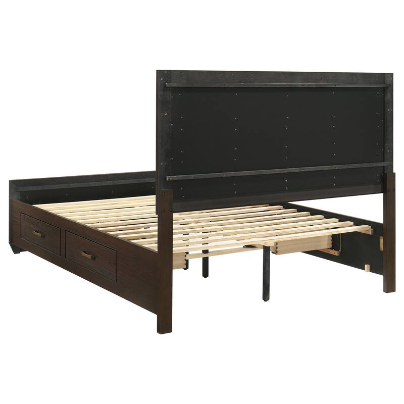 Kauffman Transitional Wood Storage Panel Bed