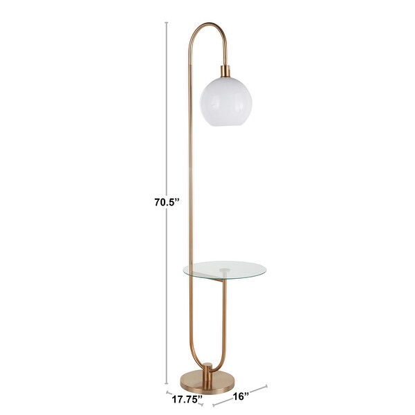 Silver glam floor lamp top