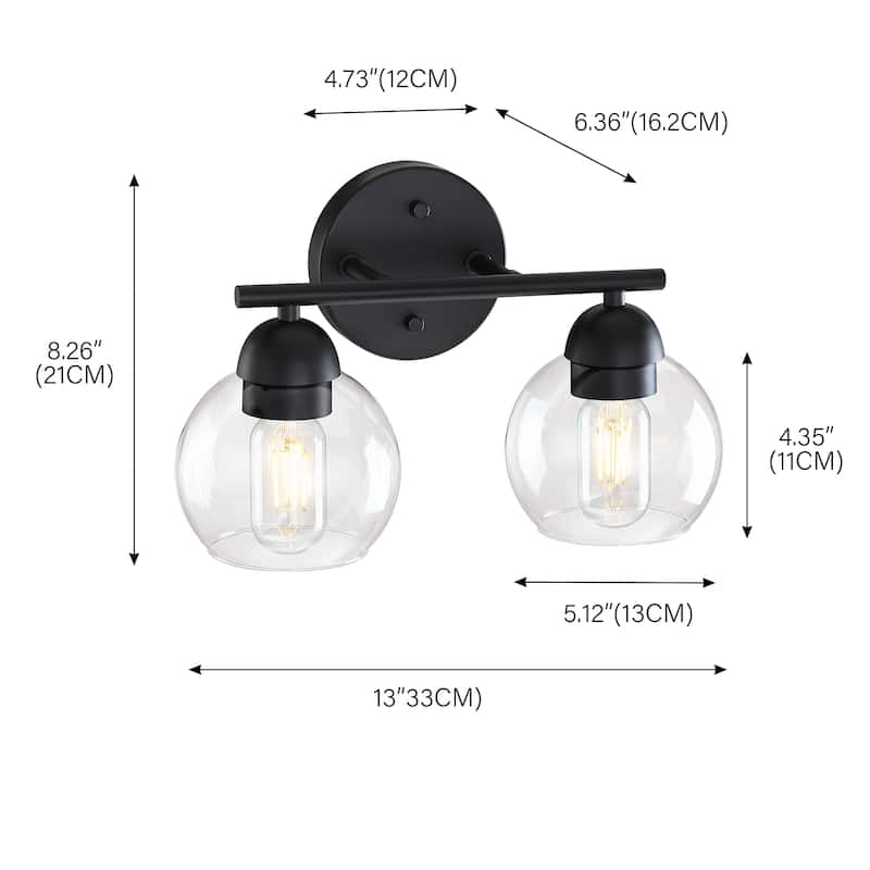 2-Light Bathroom Vanity Light