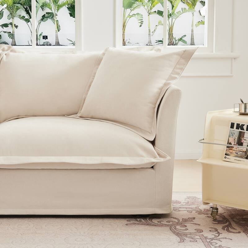 83.4″ Chenille Modular 3-Seater Sofa with Washable Covers & 300 lb Capacity