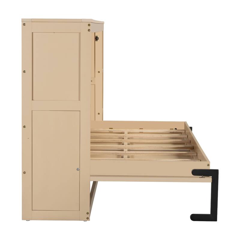 Twin Size Murphy Bed with Bookshelf