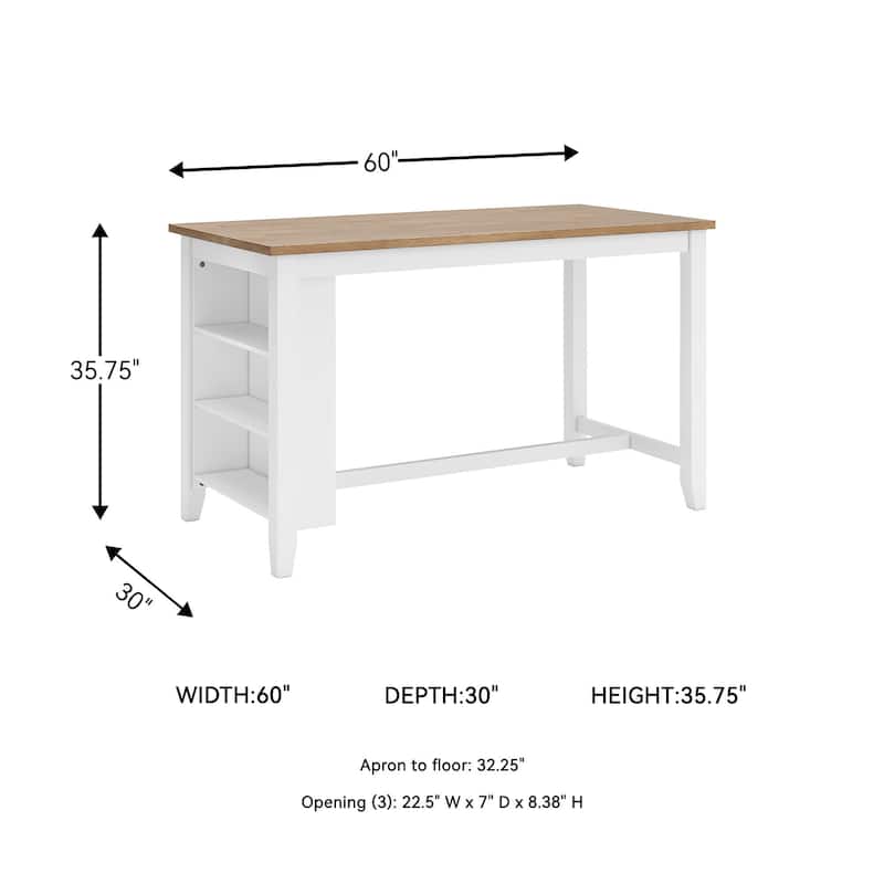 Signature Design by Ashley Gesthaven Counter Height Dining Table - 60" W x 30" D x 36" H