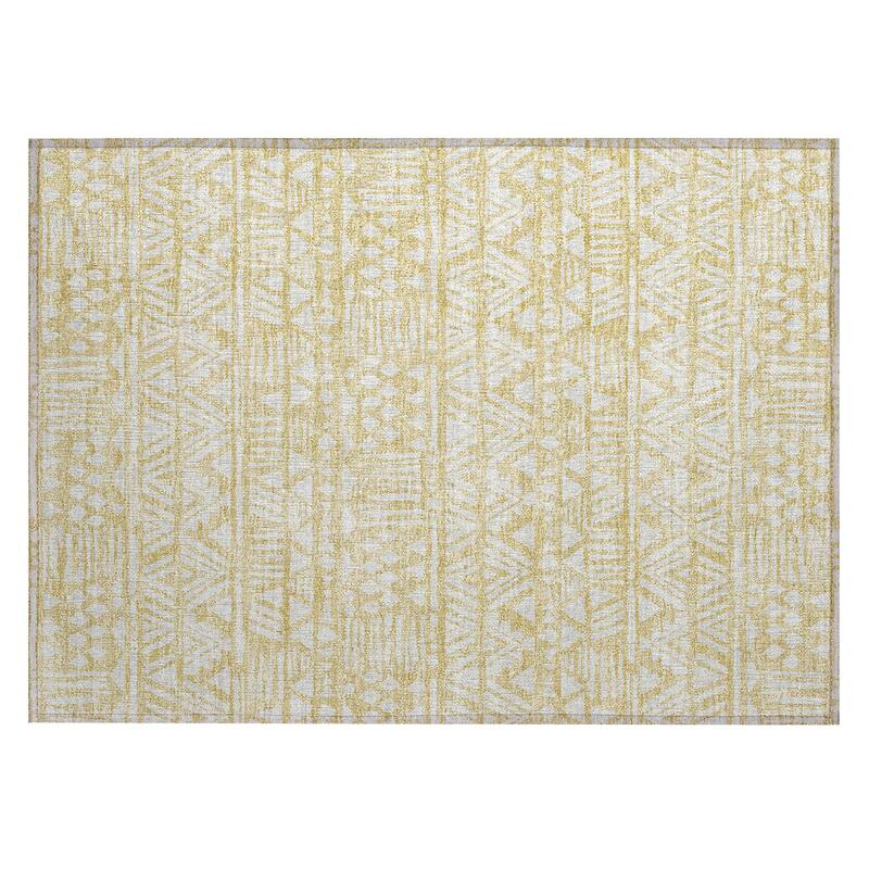 Machine Washable Indoor/ Outdoor Chantille Boho Tribal Rug