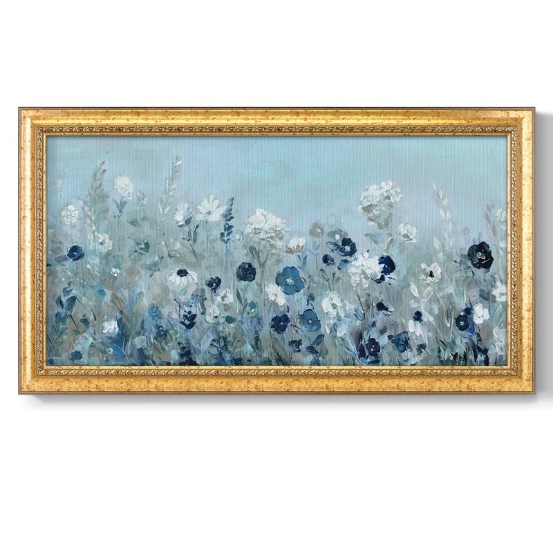 Teal Light Garden Premium Framed Canvas- Ready to Hang