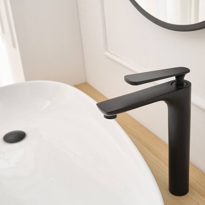 WIZ High Arc Bathroom Vessel Sink Faucet With Swivel Spout