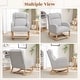 preview thumbnail 28 of 66, HOMYKA 27.3" Wide Rocking Chair for Nursery Room