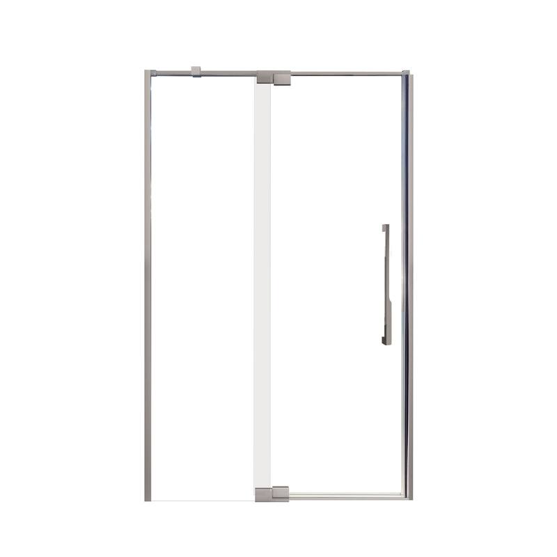 Irene 48 in. W x 76 in. H Pivot Semi-Frameless Shower Door with Clear Glass - 48-in W x 76-in H - 48-in W x 76-in H