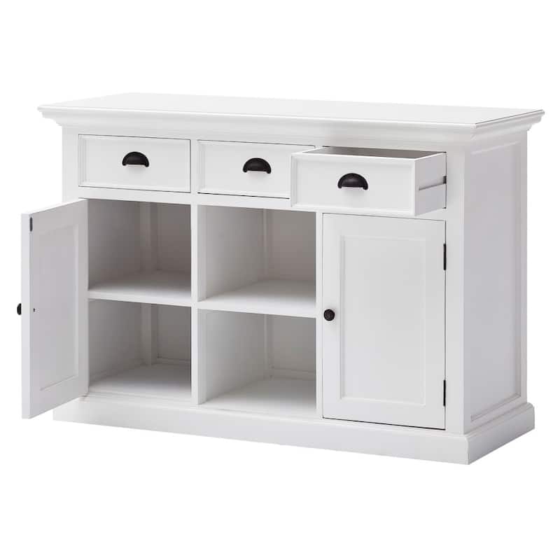 White Modern Farmhouse Large Accent Cabinet with Baskets - 33.46" x 49.21" x 19.69"