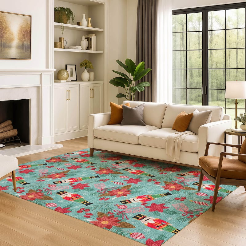 Premium Washable Super Soft Holiday Nutcracker Mayfield Rug