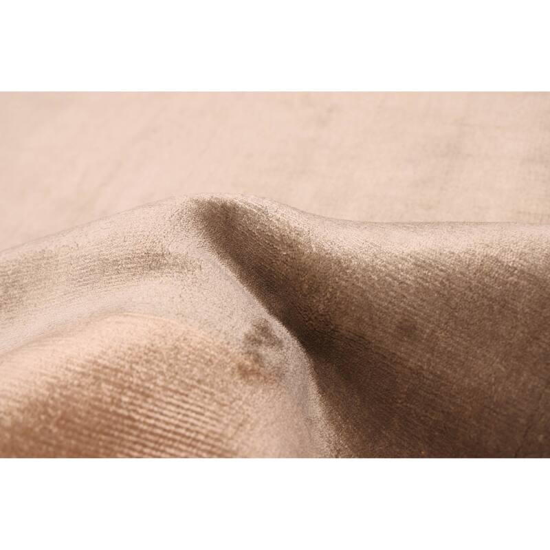 ECARPETGALLERY Hand Loomed Kashkuli Gabbeh Taupe Viscose Rug - 6'7 x 9'8