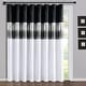 preview thumbnail 66 of 105, Silver Orchid Page Two-tone Faux Silk Single Curtain Panel 84" x 100" - Black/White