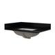 CRAFT + MAIN QZ31224R 31" Quartz Vanity Top with Backsplash and - Black Galaxy