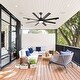 preview thumbnail 7 of 6, 66 Inch Modern Ceiling Fan With Dimmable Led Light 8 ABS Blades Smart Remote Control Reversible DC Motor Black For Home Office