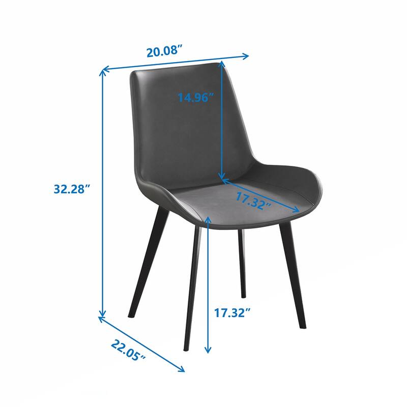 2PCS PU Dining Chairs